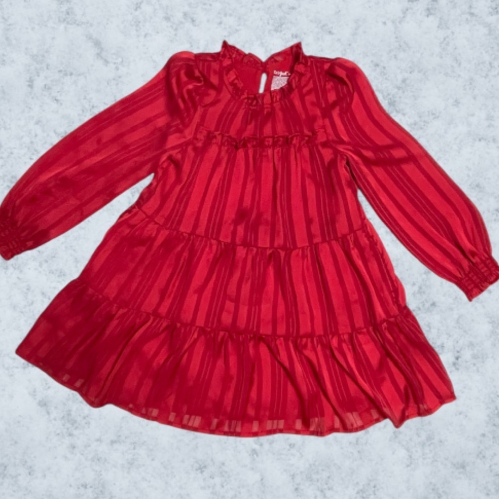 Cat & Jack Toddler Girls Vibrant Red Dress